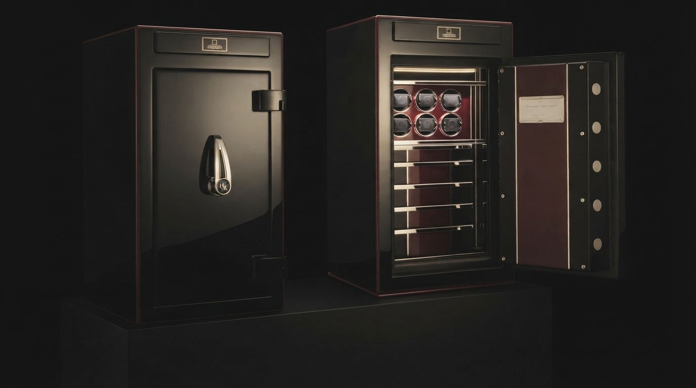 Editorial illustration for Choosing a Luxury Home Safe: How to Read the Ratings, Locks, and Bespoke Options Before You Buy
